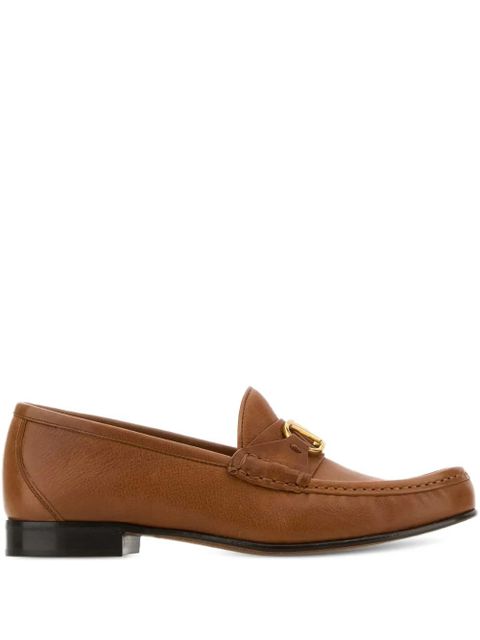 Valentino Garavani VLogo leather penny loafers - Brown - zdjęcie produktu nr 1