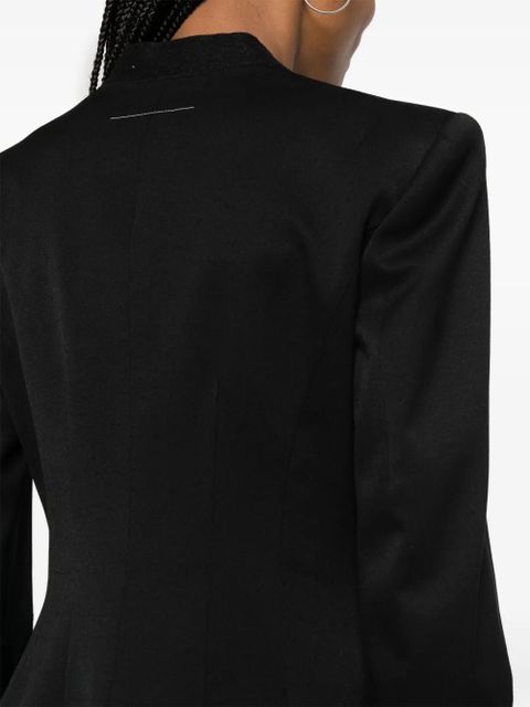 MM6 Maison Margiela contrast-stitching single-breasted blazer - Black