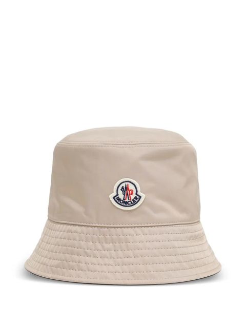 Moncler logo-patch bucket hat - Neutrals - zdjęcie produktu nr 1