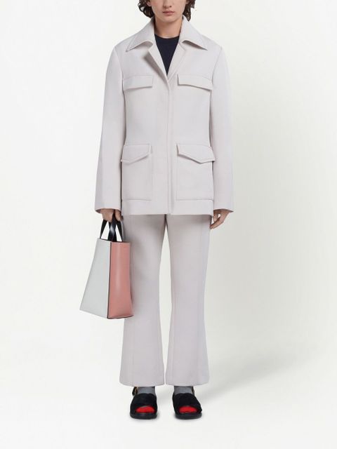 Marni Museo drawstring leather tote bag - White - zdjęcie produktu nr 2