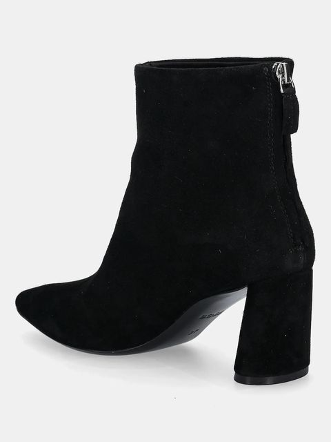 BOSS botki zamszowe Gracey damskie kolor czarny na słupku 50548812