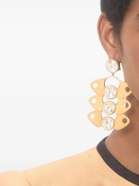 Valentino Garavani Pages earrings in metal and crystal - Gold - zdjęcie produktu nr 2