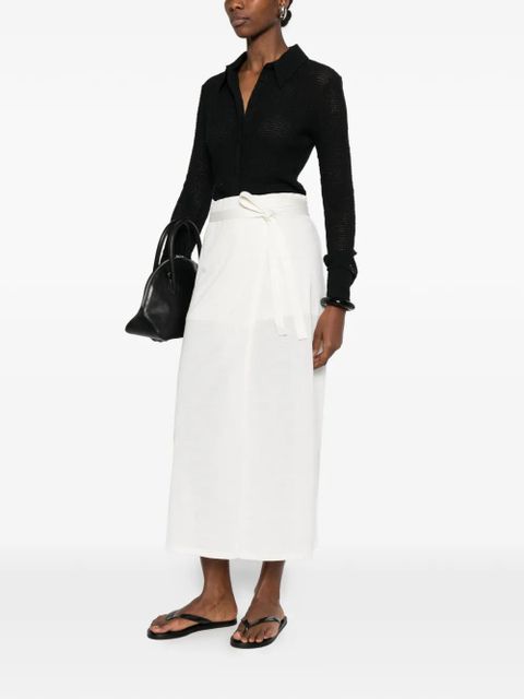 TOTEME tie-waist midi skirt - Neutrals - zdjęcie produktu nr 2