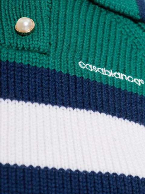 Casablanca colour-block polo top - Green