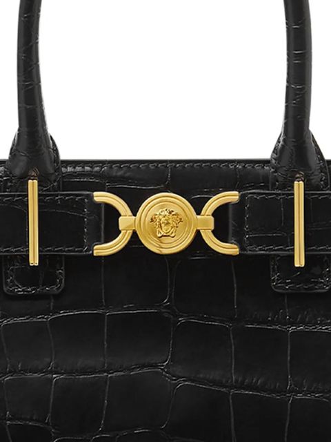 Versace small Medusa '95 croc-effect tote bag - Black - zdjęcie produktu nr 2