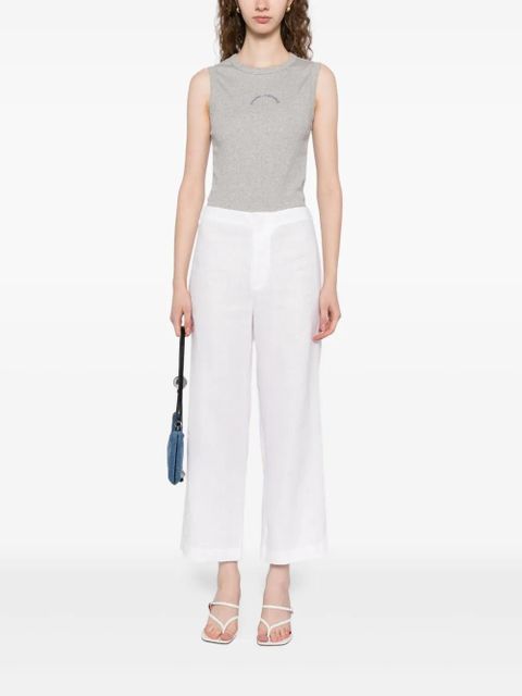 Reformation JONI linen cropped pants - White