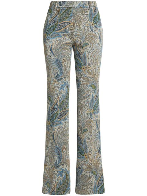ETRO paisley-jacquard trousers - Blue - zdjęcie produktu nr 1