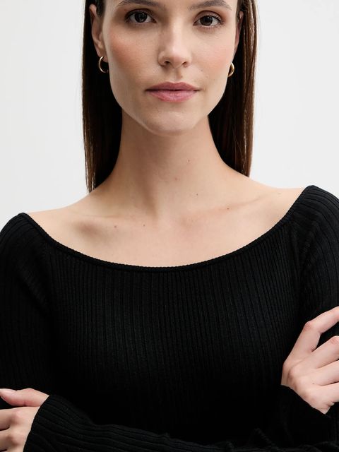 United Colors of Benetton sweter damski kolor czarny lekki 16UYD10E7