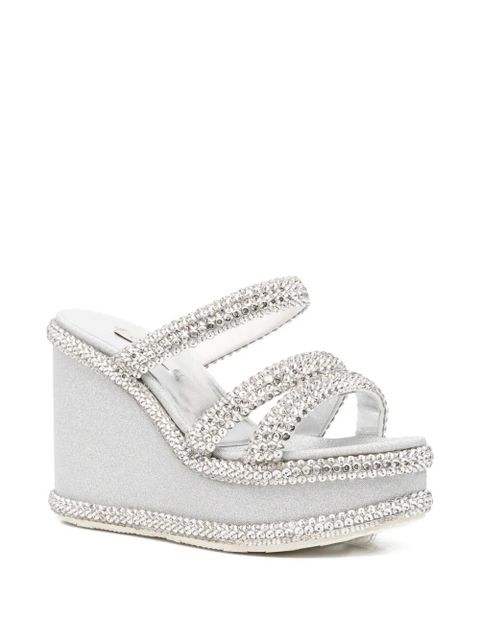 Casadei Sirio crystal-embellished sandals - Silver - zdjęcie produktu nr 2