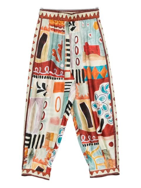 ALEMAIS Michelle elasticated-waisband trousers - Neutrals