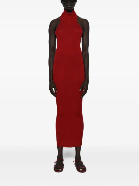 Magda Butrym ribbed halter-neck midi dress - Red - zdjęcie produktu nr 2