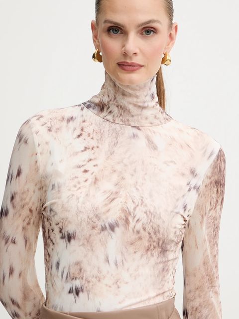 Marciano by Guess longsleeve HOLLY kolor beżowy z golfem 5BGP09 6350A - zdjęcie produktu nr 2