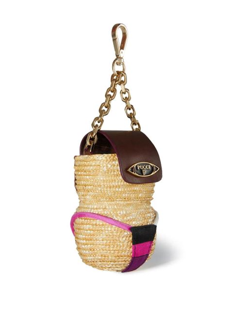 PUCCI woven leather key chain - Neutrals - zdjęcie produktu nr 2