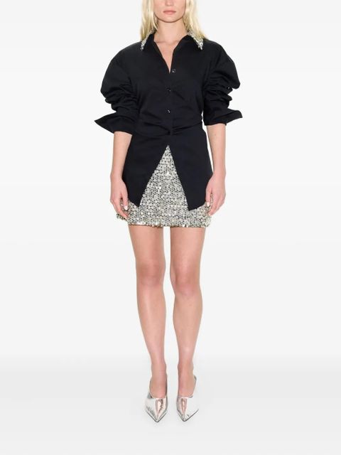 Simon Miller embellished-loch button-up shirt - Black