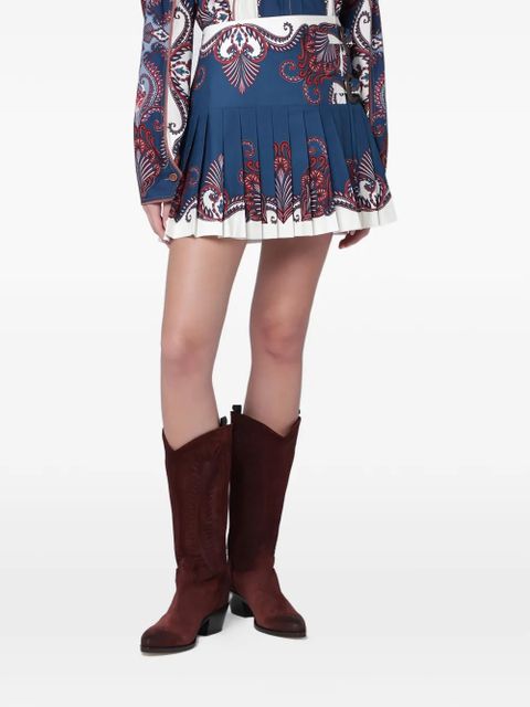 FARM Rio buckle-fastening mini skirt - Blue - zdjęcie produktu nr 1