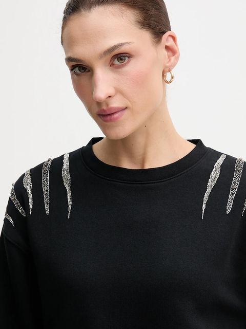 Pepe Jeans bluza damska kolor czarny z aplikacją PL5800024