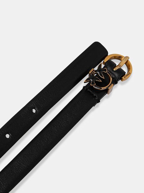 Pinko pasek skórzany damski kolor czarny 105482 A2QP