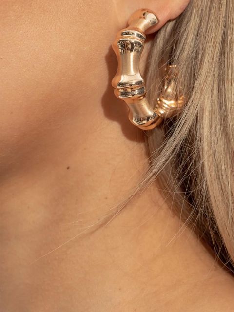 Cult Gaia bamboo-shaped hoop earrings - Gold - zdjęcie produktu nr 2