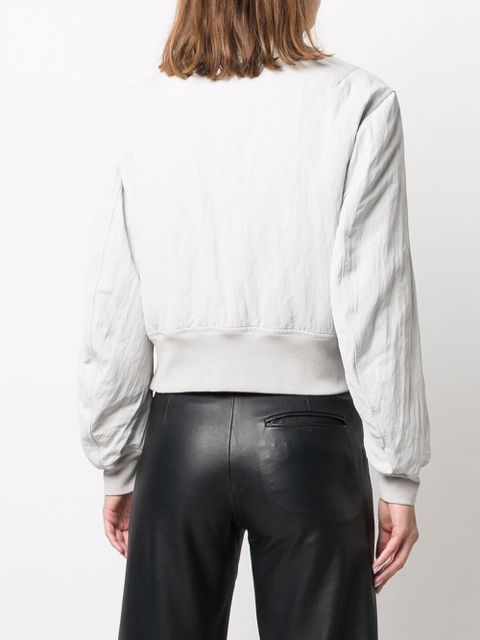 Off-White Hands Off logo bomber jacket - Grey