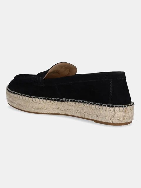 Lauren Ralph Lauren espadryle zamszowe Luize Loafer kolor czarny 802953958003