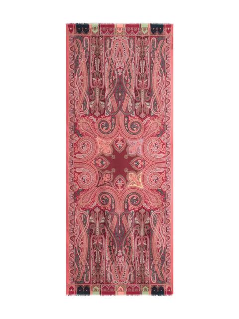 ETRO paisley print wool silk scarf - Pink - zdjęcie produktu nr 2