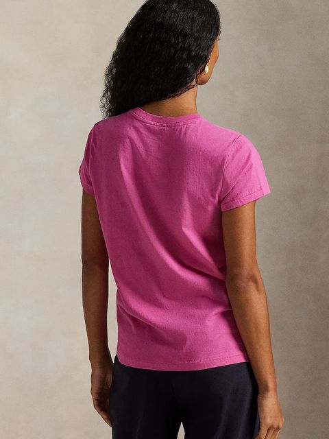 Polo Ralph Lauren t-shirt bawełniany damski kolor różowy 211B14605 - zdjęcie produktu nr 2