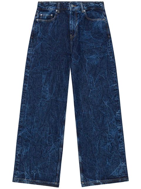 GANNI Marri crinkled-effect jeans - Blue - zdjęcie produktu nr 1