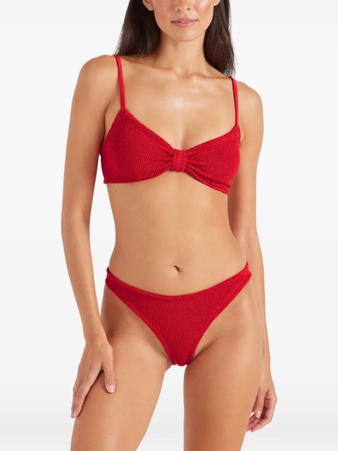 Hunza G Alicia bow-effect bikini set - Red