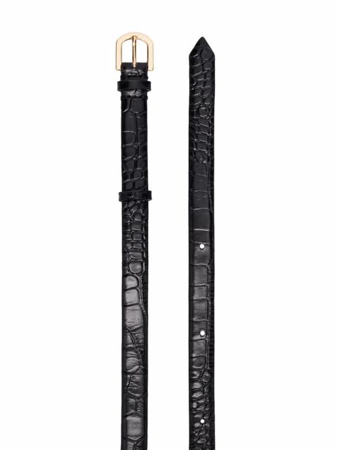 TOTEME crocodile-effect belt - Black - zdjęcie produktu nr 2