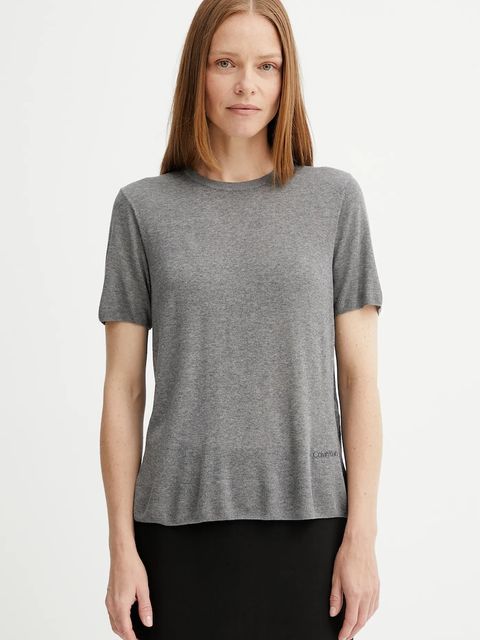 Calvin Klein t-shirt damski kolor szary LV044A307G - zdjęcie produktu nr 1