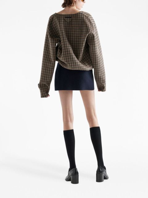 Prada wraparound cashmere miniskirt - Blue - zdjęcie produktu nr 2