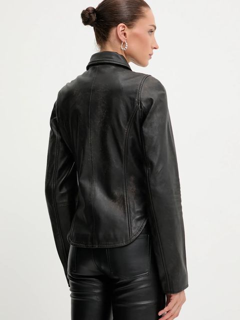 Diesel kurtka skórzana L-EGRAD kolor brązowy przejściowa A19596.0ILBS