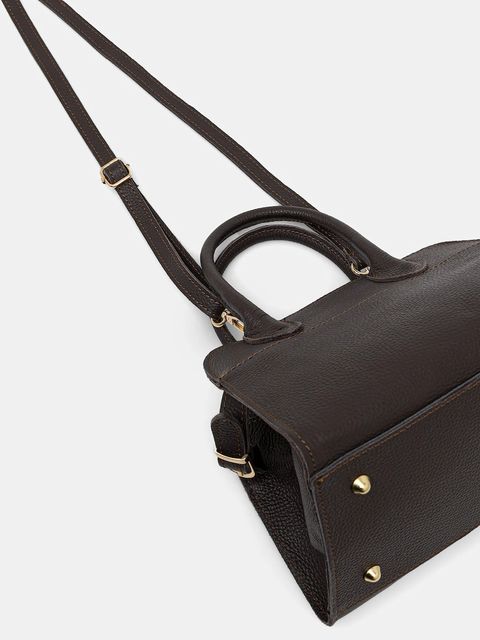 Answear.LAB torebka skórzana kolor brązowy