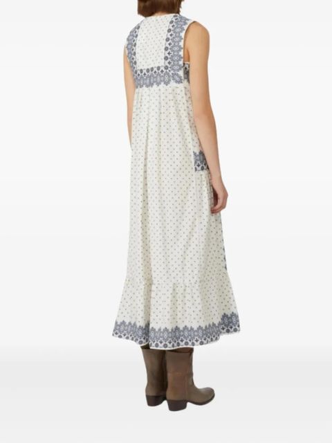Weekend Max Mara MANILA paisley-print tiered midi dress - White