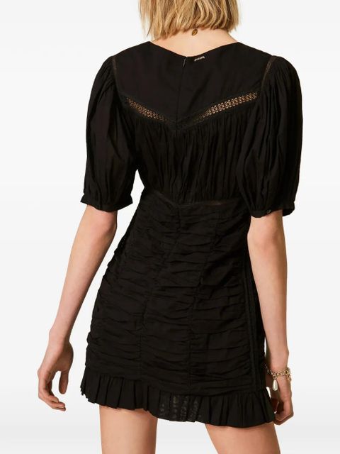 TWINSET gathered mini dress - Black
