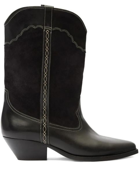 ISABEL MARANT x Duerto suede panel stitching boots - Black - zdjęcie produktu nr 1