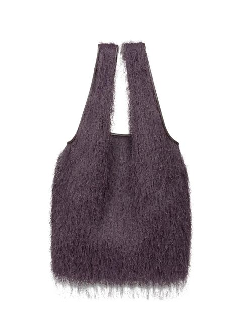 DRIES VAN NOTEN ruffled tote bag - Purple - zdjęcie produktu nr 1