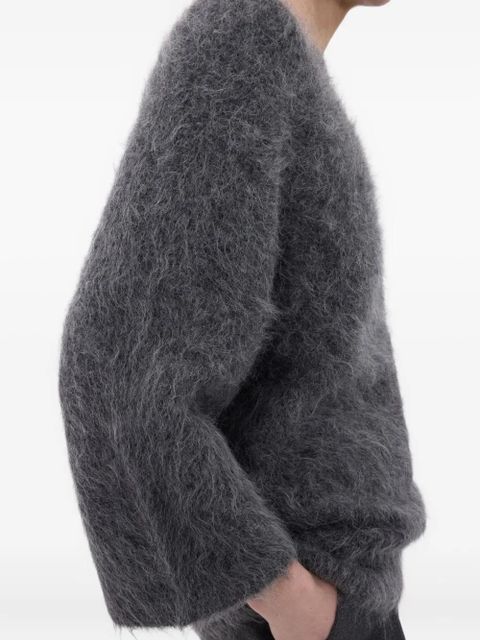 LouLou de Saison alpaca-blend three-quarter-sleeve sweater - Grey