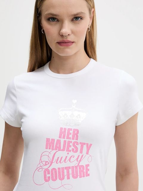 Juicy Couture t-shirt damski kolor biały JCNCT225464