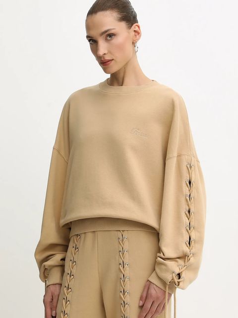 Rotate bluza bawełniana damska kolor beżowy gładka 115468654 - zdjęcie produktu nr 1