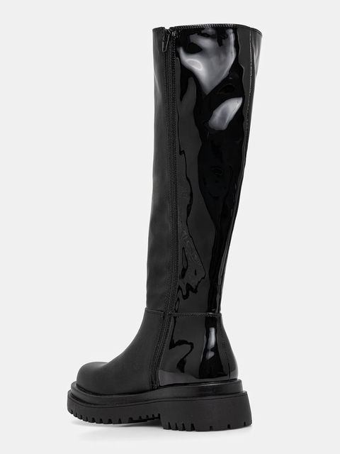 Versace Jeans Couture kozaki damskie kolor czarny na płaskim obcasie 79VA3S65 71570 899 - zdjęcie produktu nr 2