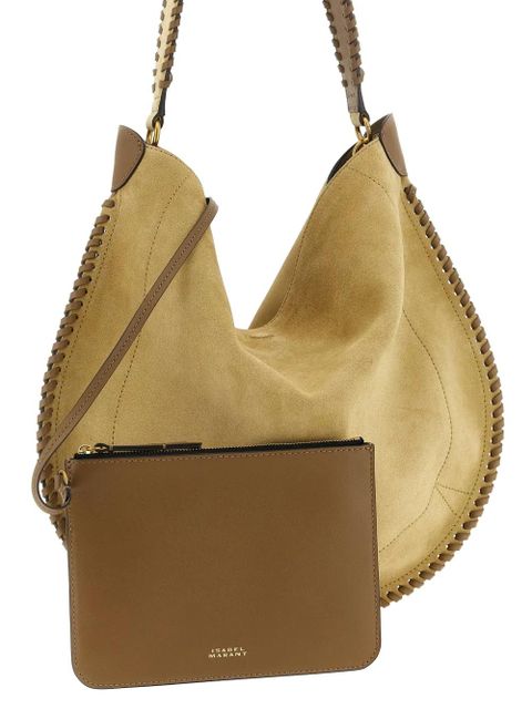 ISABEL MARANT Oskan Hobo Soft suede shoulder bag - Neutrals