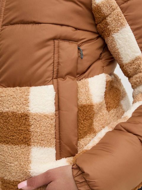Columbia kurtka Leadbetter Point Sherpa kolor brązowy zimowa 1955243