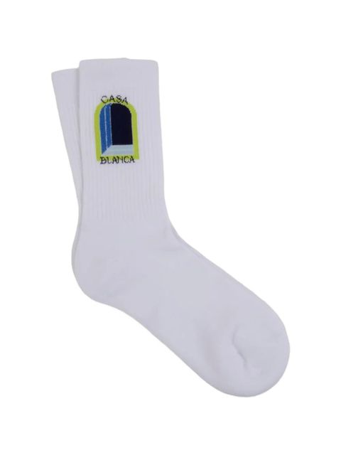 Casablanca embroidered-logo socks - White - zdjęcie produktu nr 1