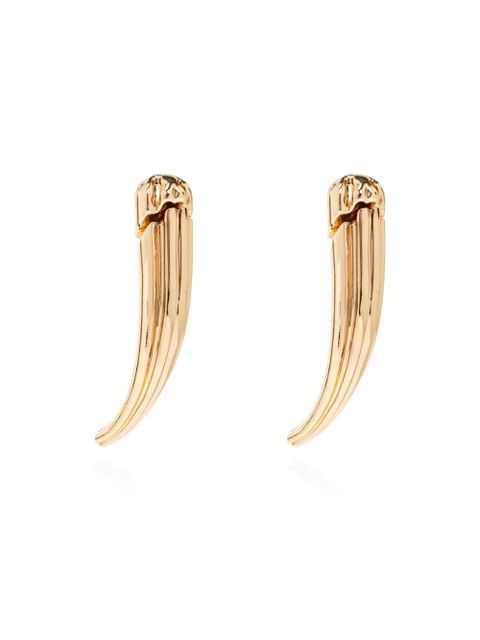 Tory Burch ribbed claw earrings - Gold