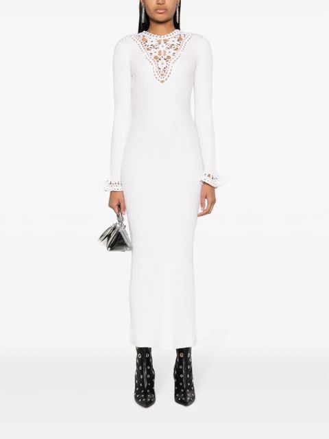 Rabanne open-knit panel midi dress - White - zdjęcie produktu nr 2
