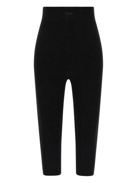 Chloé knitted perforated leggings - Black - zdjęcie produktu nr 1