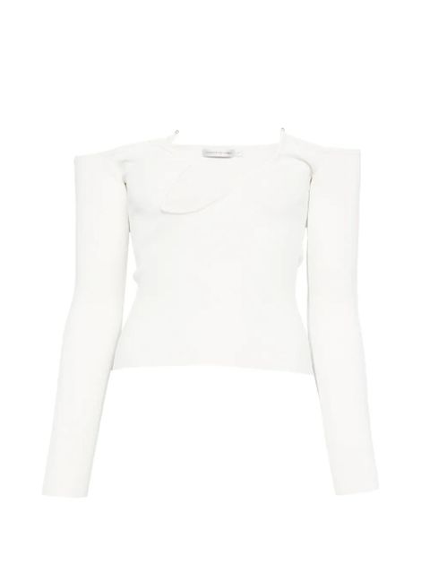 Christopher Esber Odessa long-sleeve top - White - zdjęcie produktu nr 1