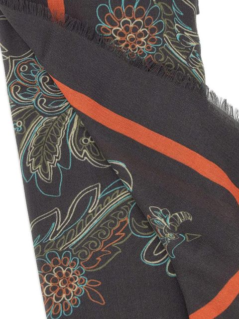 ETRO floral-print scarf - Brown