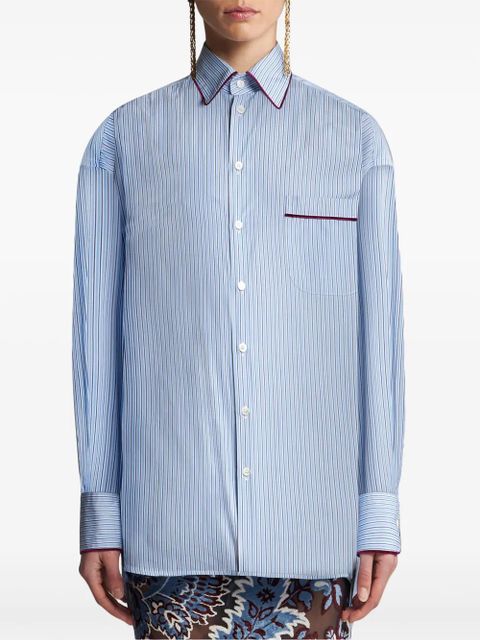 ETRO striped cotton-poplin shirt - Blue